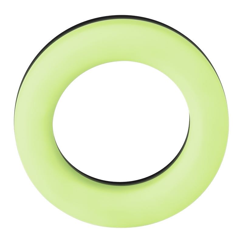 Forto F-19 Liquid Silicone 2-tone black and glow cockring with silky-smooth stretchable silicone