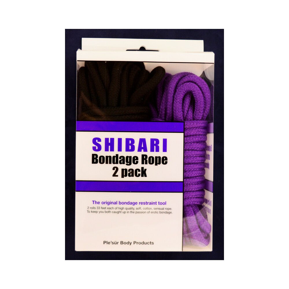 Ple'sur Purple & Black 10 m / 33 ft. Rope Kit 2-Pack by Bondage & Fetish Toys