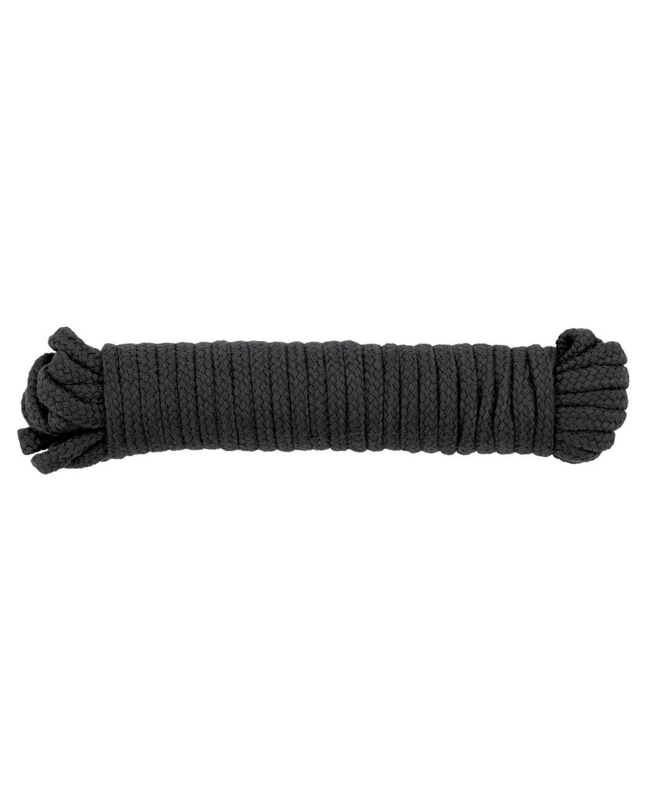 33ft black Spartacus Bondage Rope made of soft non-toxic cotton for comfortable BDSM play