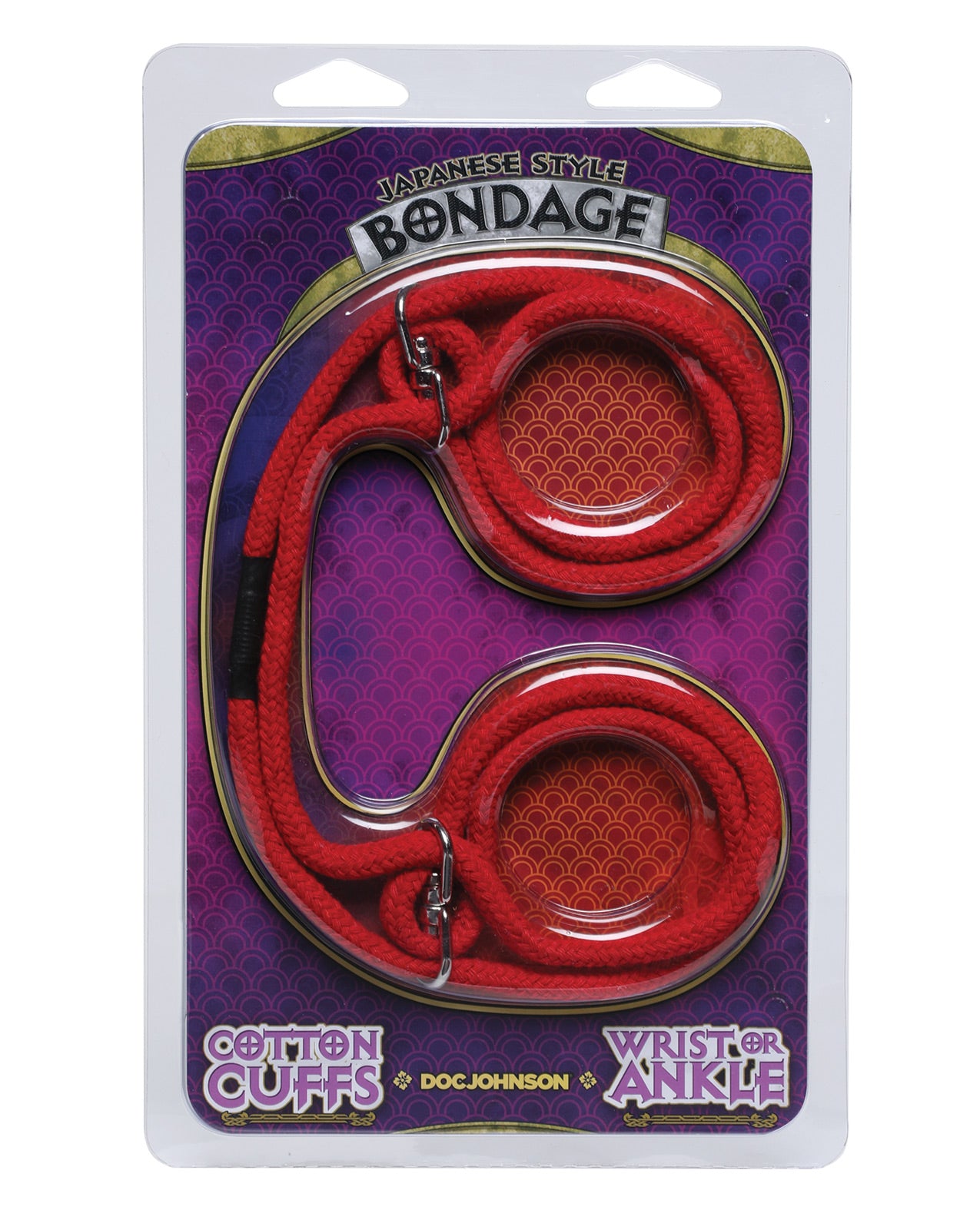 Japanese Style Bondage Wrist or Ankle Cotton Rope - Red by Bondage & Fetish Toys
