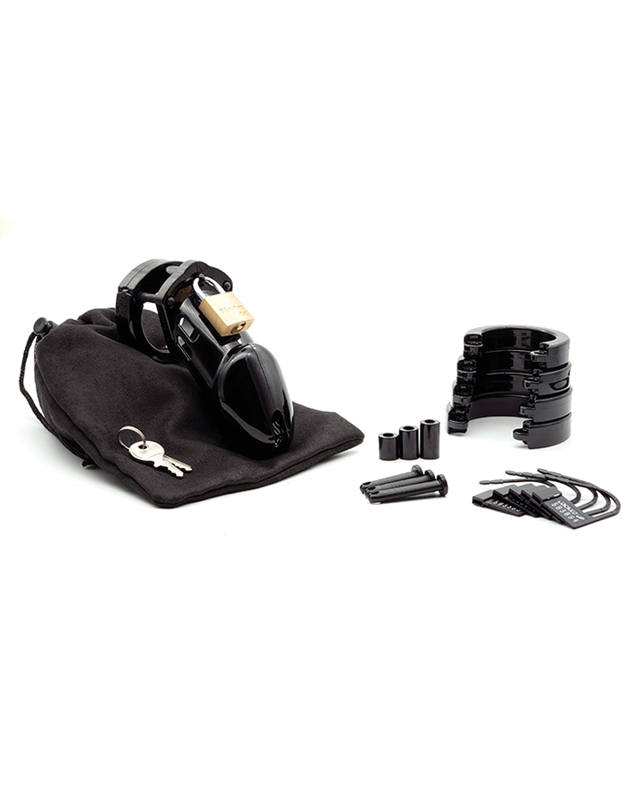 CB-6000 Cock Cage & Lock Set with Adjustable Size Options by Bondage & Fetish Toys