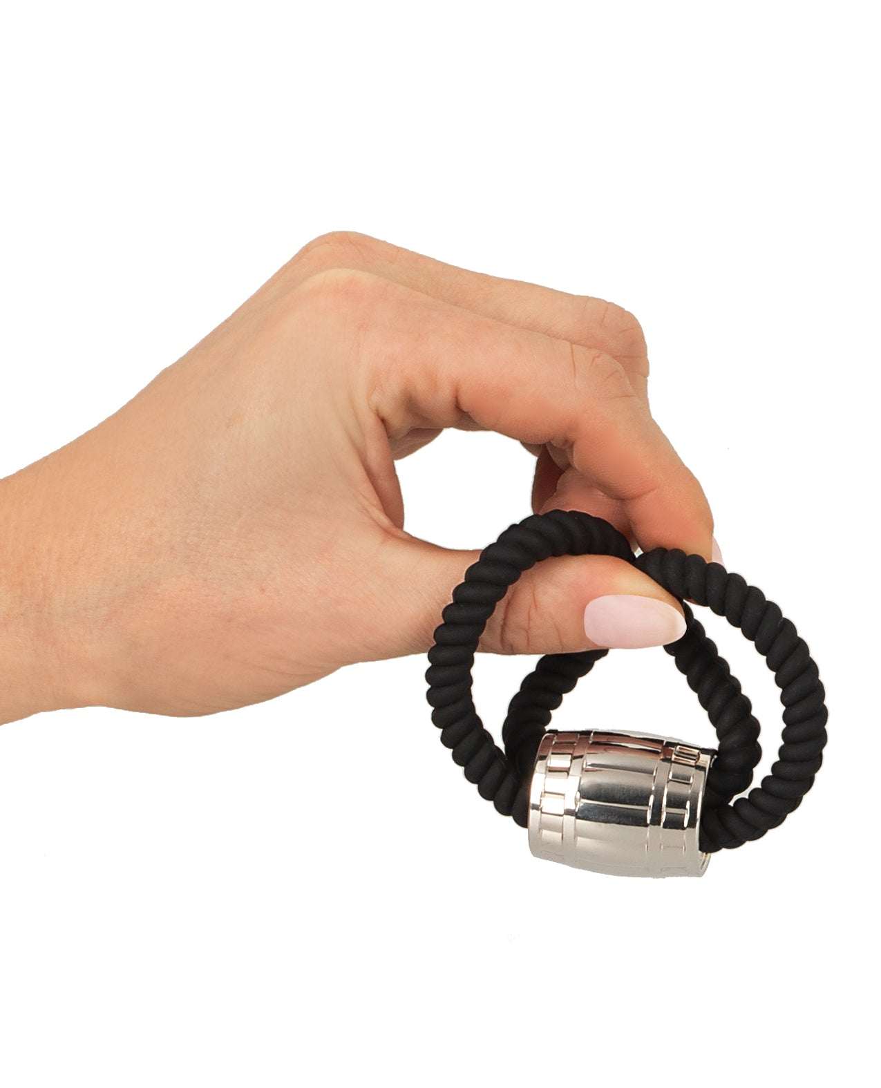 Rebel Two Loop Heavy Rope Cock Lasso - Black by Bondage & Fetish Toys