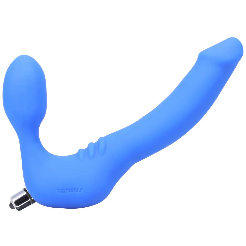 Tantus Strapless Slim Vibrating Strap-On Dildo Azure by Anal Toys & Stimulators