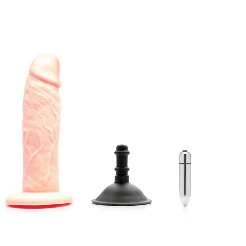 Tantus Sam O2 Vibrating Dual Density Dildo Kit Warm Ivory (Bag) by Anal Toys & Stimulators
