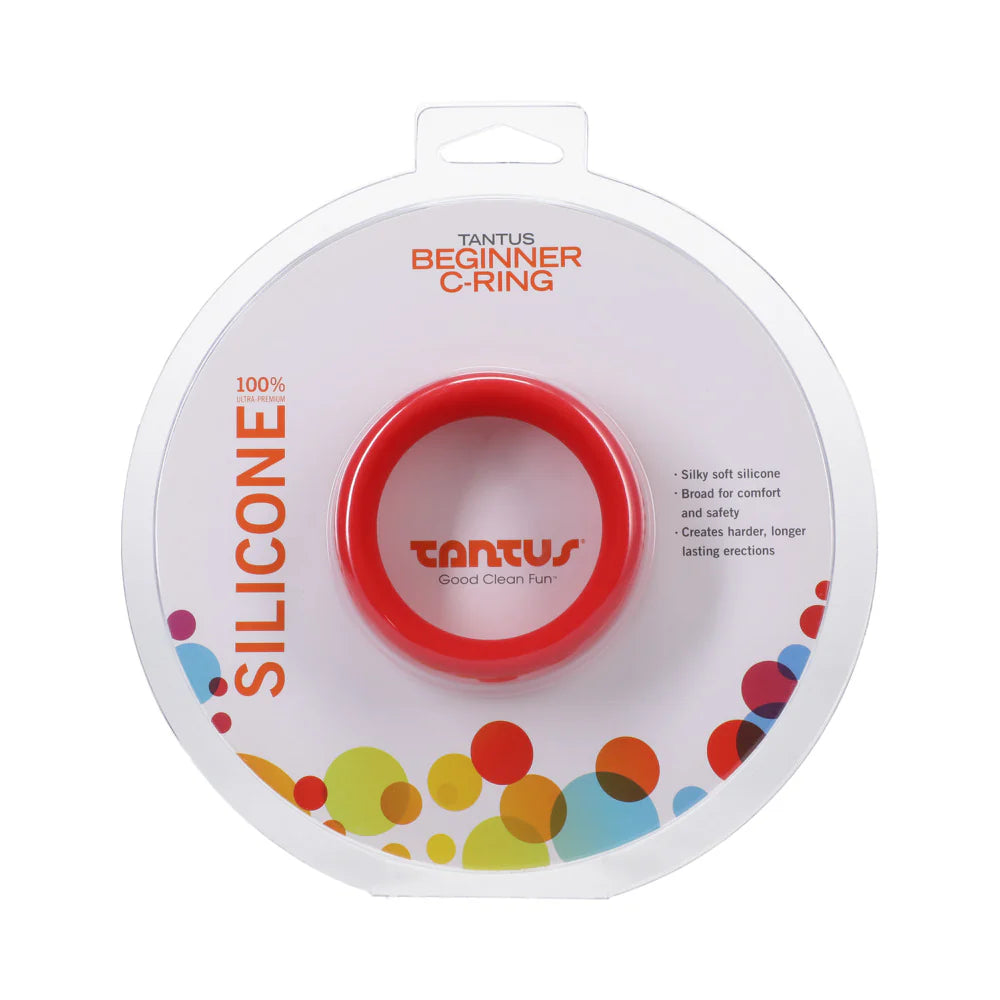 Tantus Beginner C-Ring 2 in. Crimson (Bag) by Cock & Balls