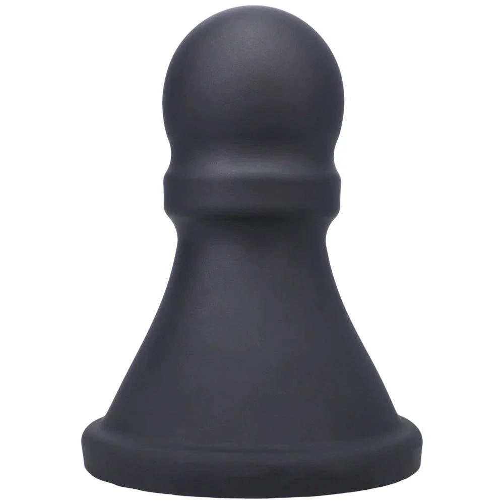 Tantus The Pawn Dildo in Onyx black silicone with unique shape for advanced stretching pleasure