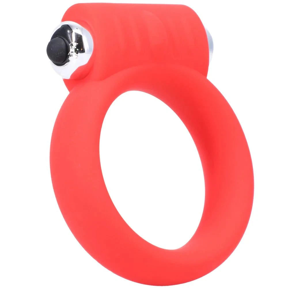 Tantus Vibrating C-Ring 2 in. Red by Cock & Balls
