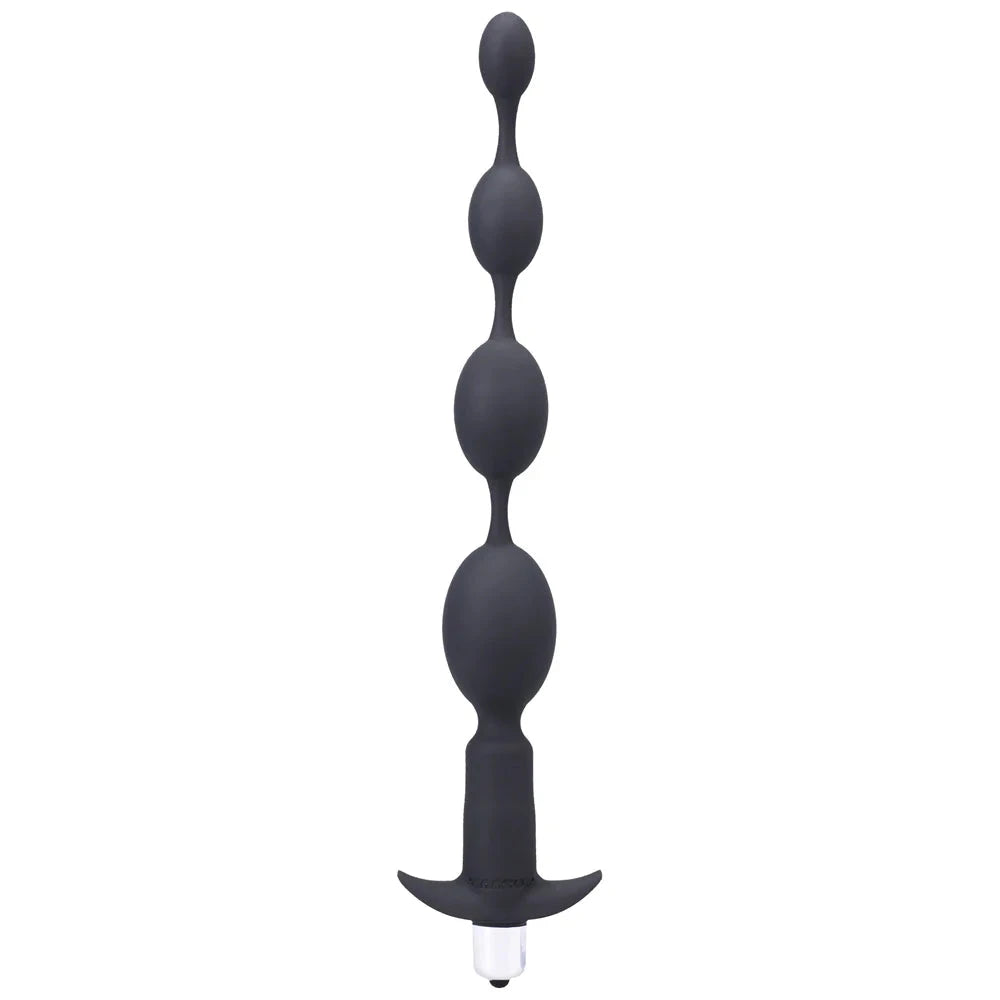 Tantus Vibrating Progressive Beads Vibrating Beaded Anal Plug Black by Anal Toys & Stimulators