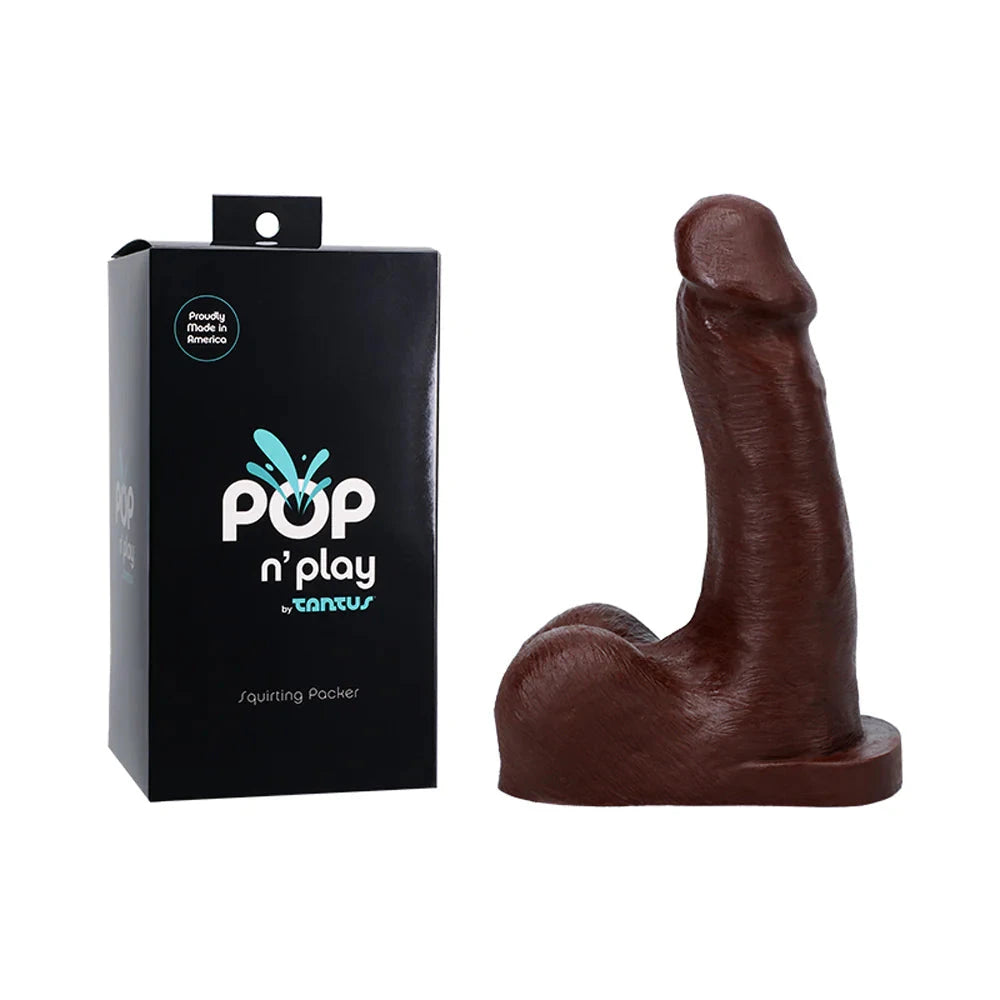 Tantus POP n' Play Squirting Packer Espresso by Anal Toys & Stimulators