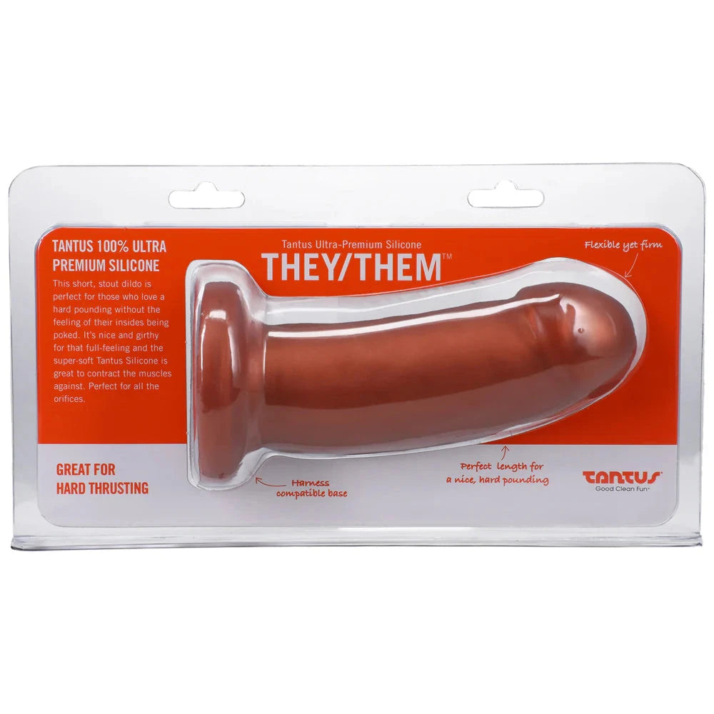 Tantus They/Them 5.5 in. Dildo Soft Copper by Anal Toys & Stimulators