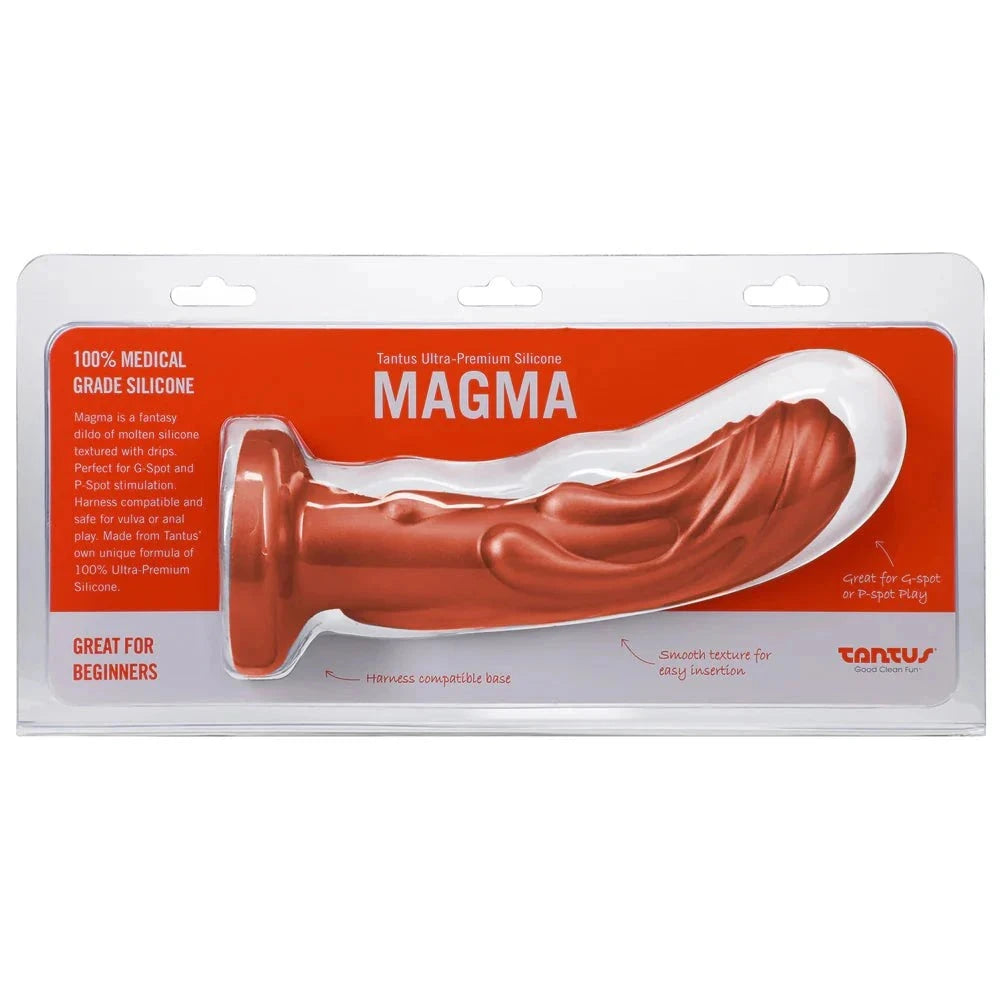 Tantus Magma 7 in. Fantasy Dildo Medium-Firm Copper by Anal Toys & Stimulators