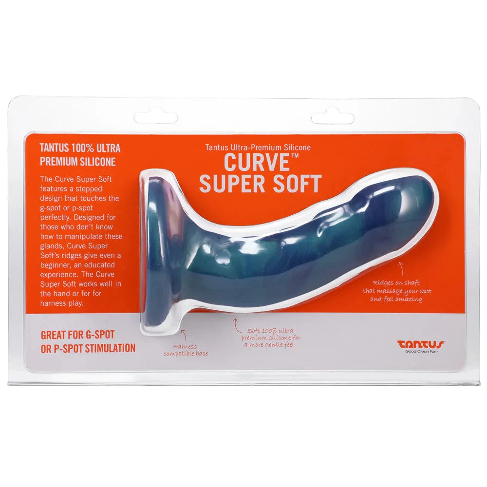 Tantus Curve 6.5 in. Dildo Soft Malachite by Anal Toys & Stimulators