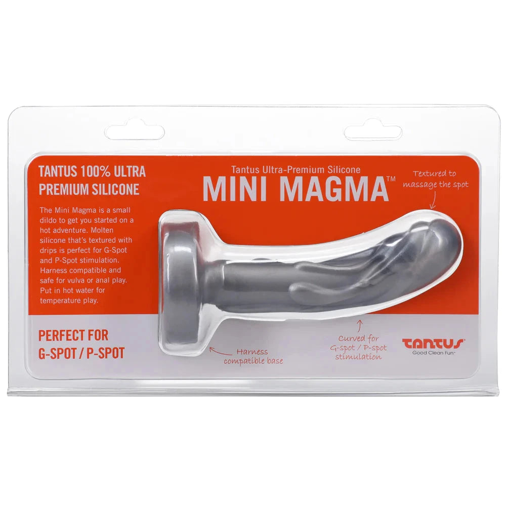 Tantus Mini Magma 5 in. Fantasy Dildo Firm Silver by Anal Toys & Stimulators