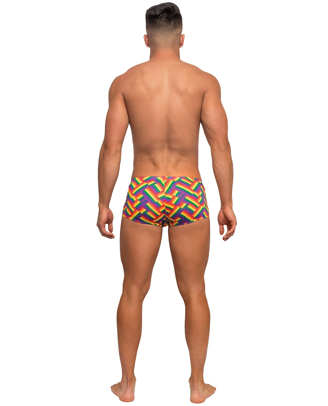 Pride Fest Contoured Pouch Mini Short Rainbow XL by Apparel