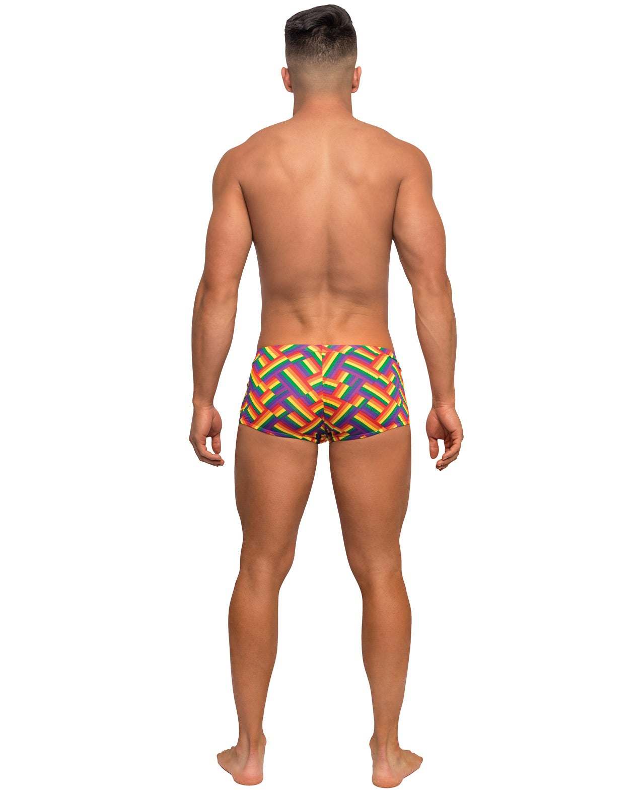 Pride Fest Contoured Pouch Mini Short Rainbow SM by Apparel