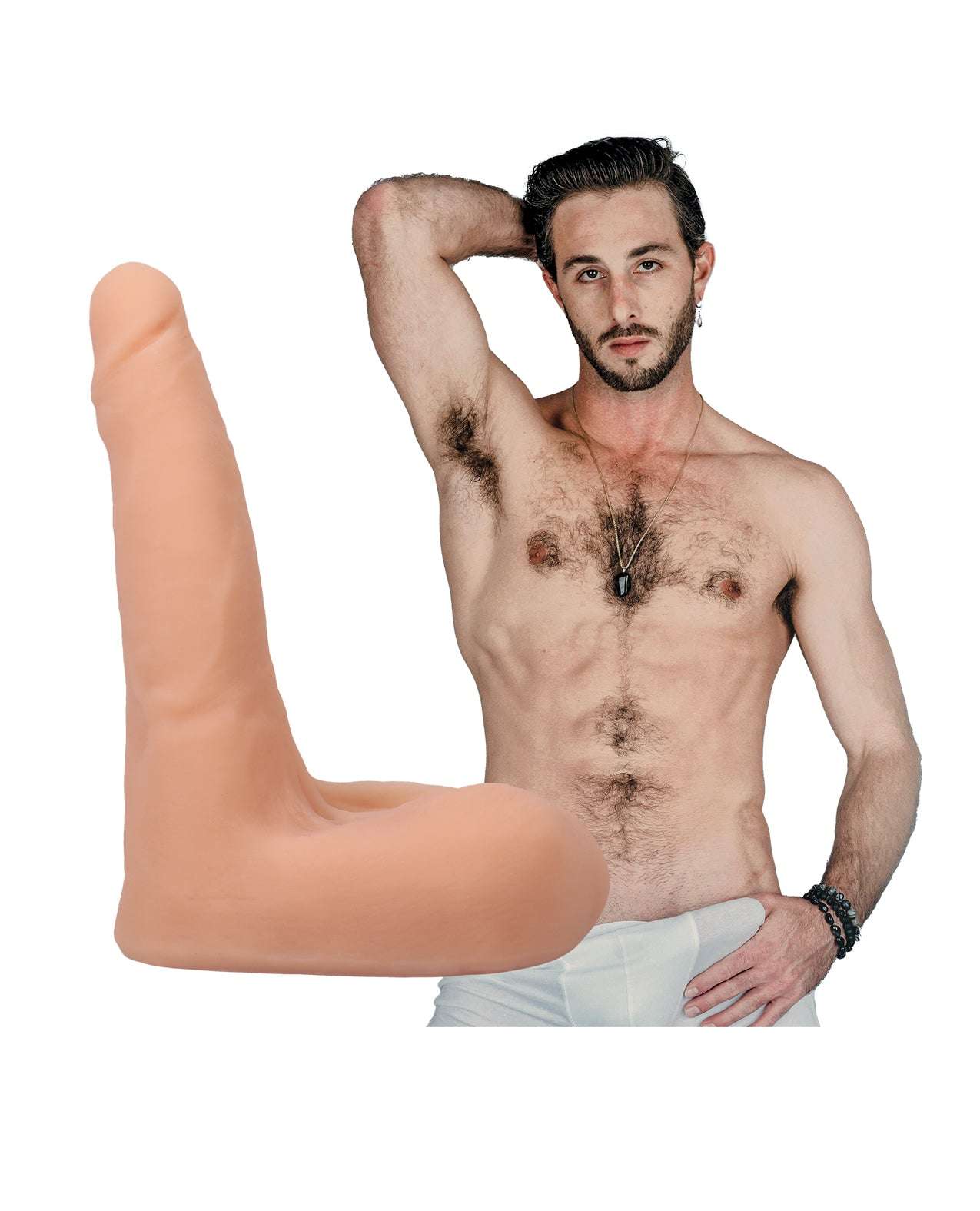Signature Cocks ULTRASKYN 7-inch realistic dildo with removable Vac-U-Lock suction cup and lifelike texture.