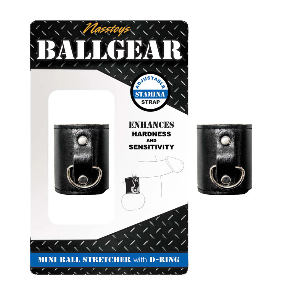 Ballgear Mini Ball Stretcher With D-Ring Black by Cock & Balls