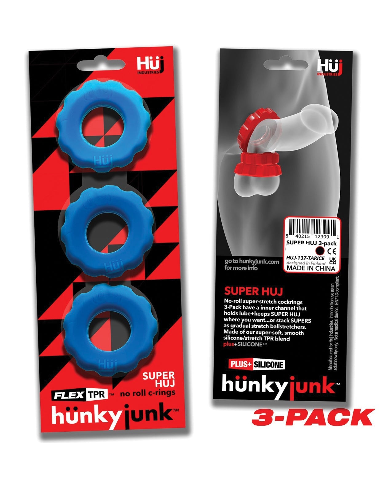 Hunky Junk Fractal Ballstretcher - Tar Ice by Cock & Balls