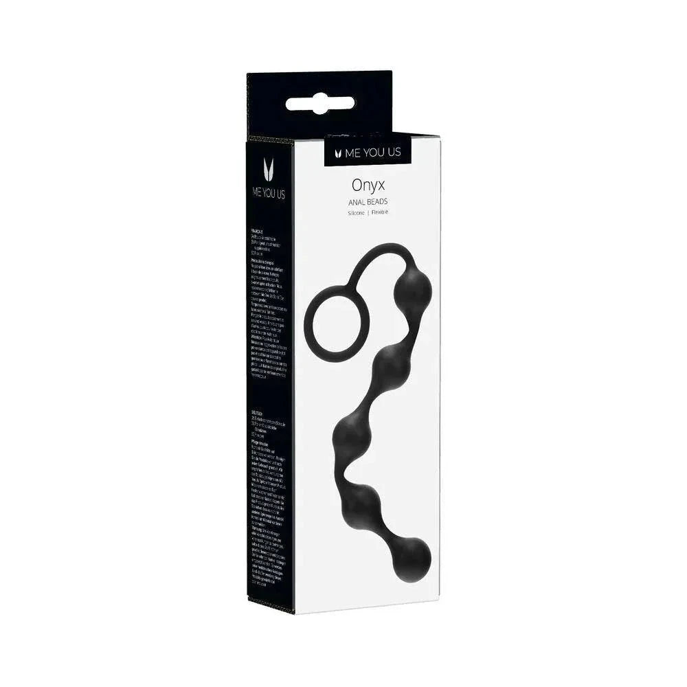 Me You Us Onyx Silicone Anal Beads Black by Anal Toys & Stimulators