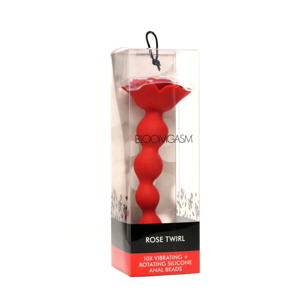 Bloomgasm Rose Twirl 10X Vibrating & Rotating Silicone Anal Beads by Anal Toys & Stimulators