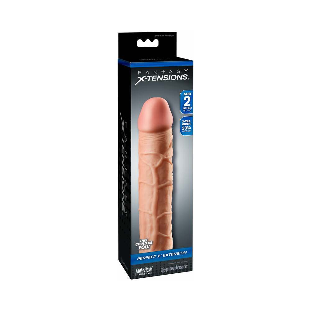Fantasy X-tensions Perfect 2 in. Extension Beige by Cock & Balls
