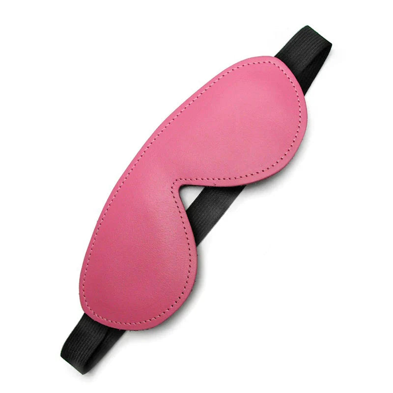 Kinklab Pink Bound Leather Blindfold by Bondage & Fetish Toys