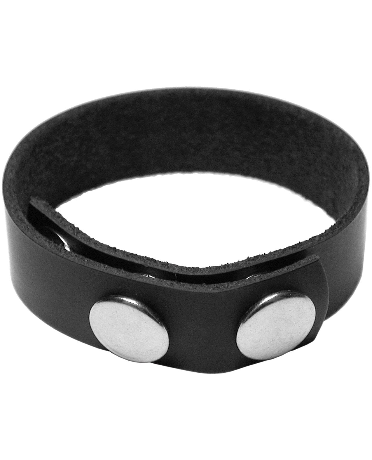 KinkLab Leather 3 Snap Cock Ring by Cock & Balls