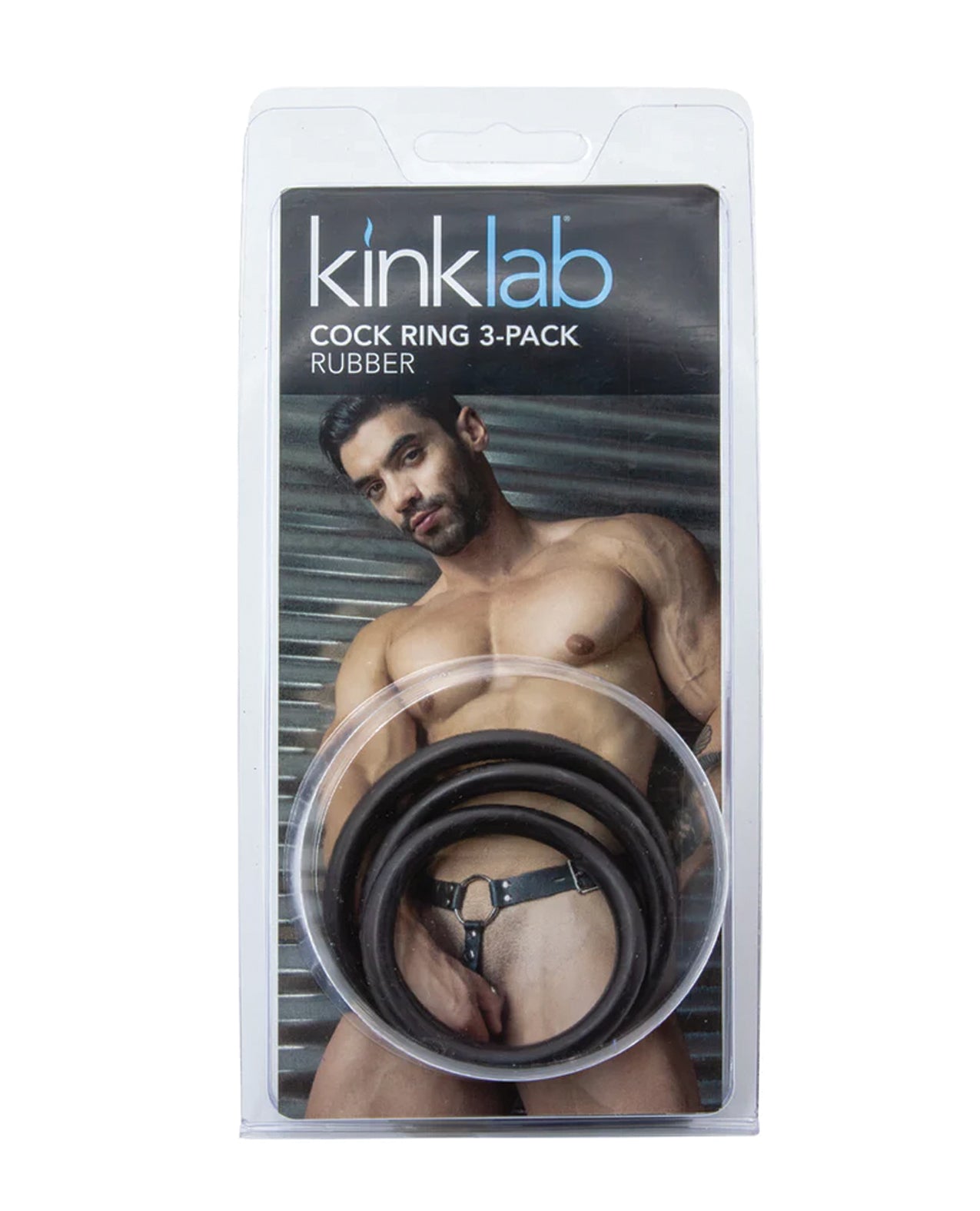 KinkLab Rubber Cock Ring - Pack of 3 by Cock & Balls