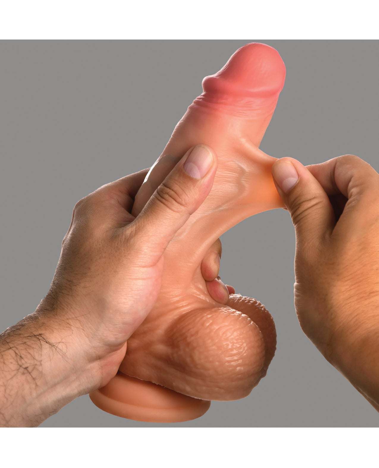 Curve Toys Jock Real Skin Silicone 8" Dildo w/Balls by Anal Toys & Stimulators