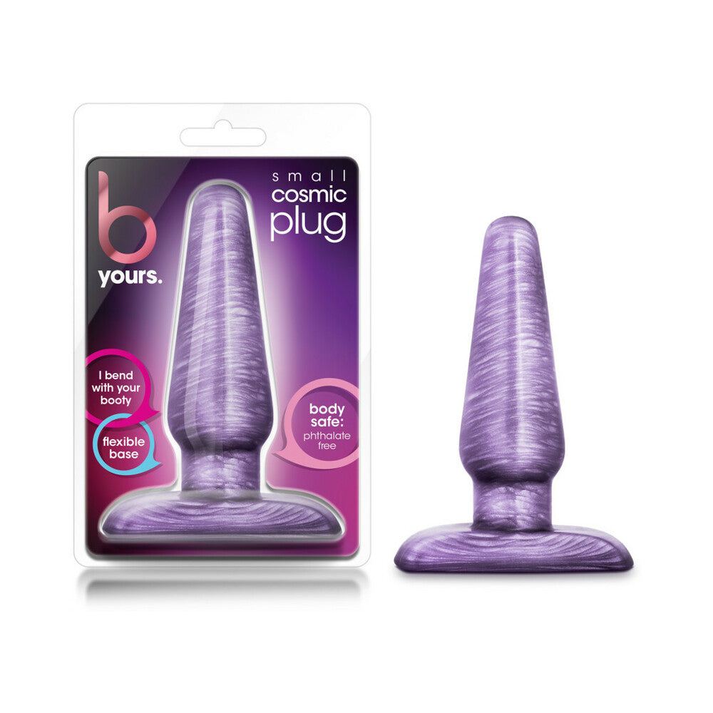 B Yours Cosmic Plug Small Purple with flexible base and body-safe PVC material for gentle anal play