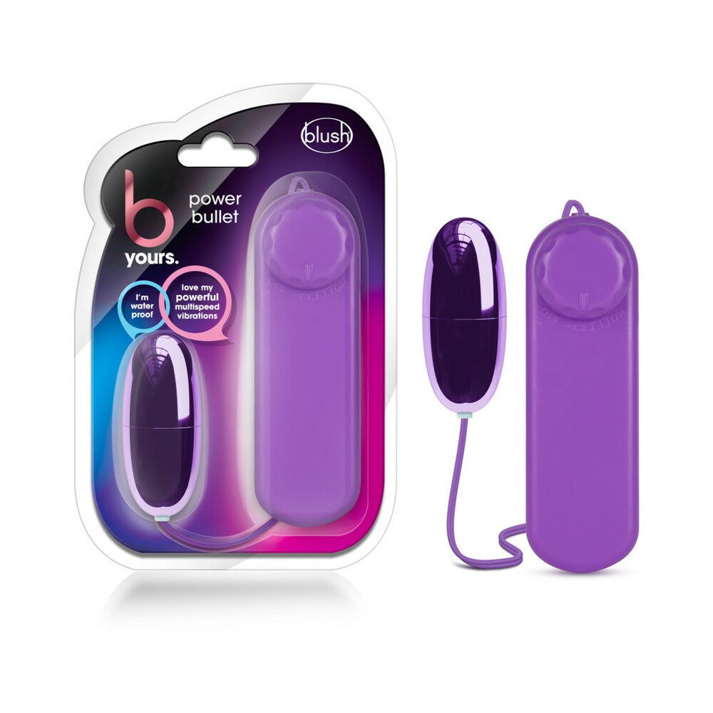 B Yours Power Bullet remote-controlled purple egg vibrator with multispeed and waterproof design