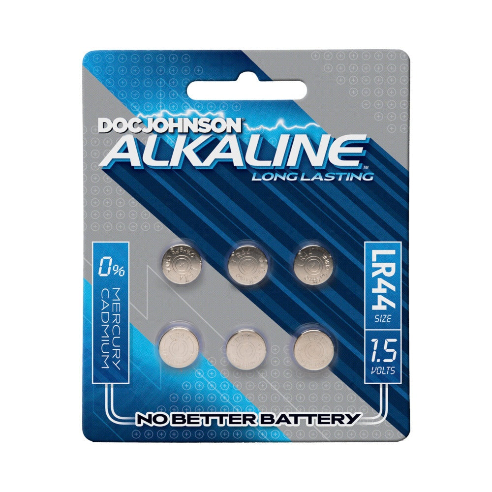 Doc Johnson Alkaline Batteries LR44 pack of six long-lasting mercury and cadmium-free button cell batteries
