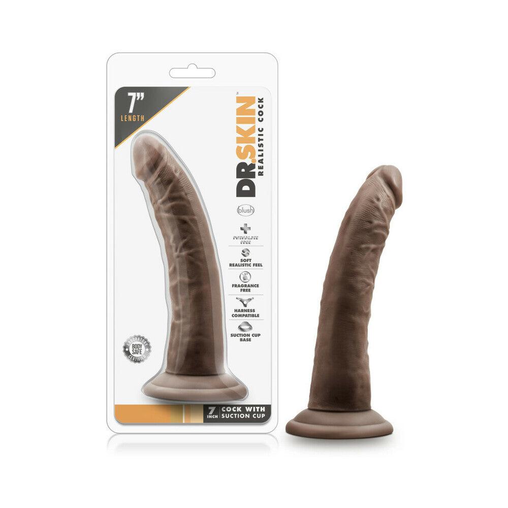 Dr. Skin Realistic 7 in. Dildo Brown by Anal Toys & Stimulators