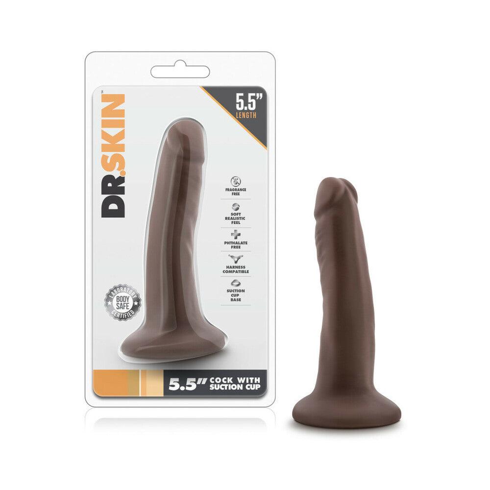 Dr. Skin Realistic 5.5 in. Dildo Brown by Anal Toys & Stimulators