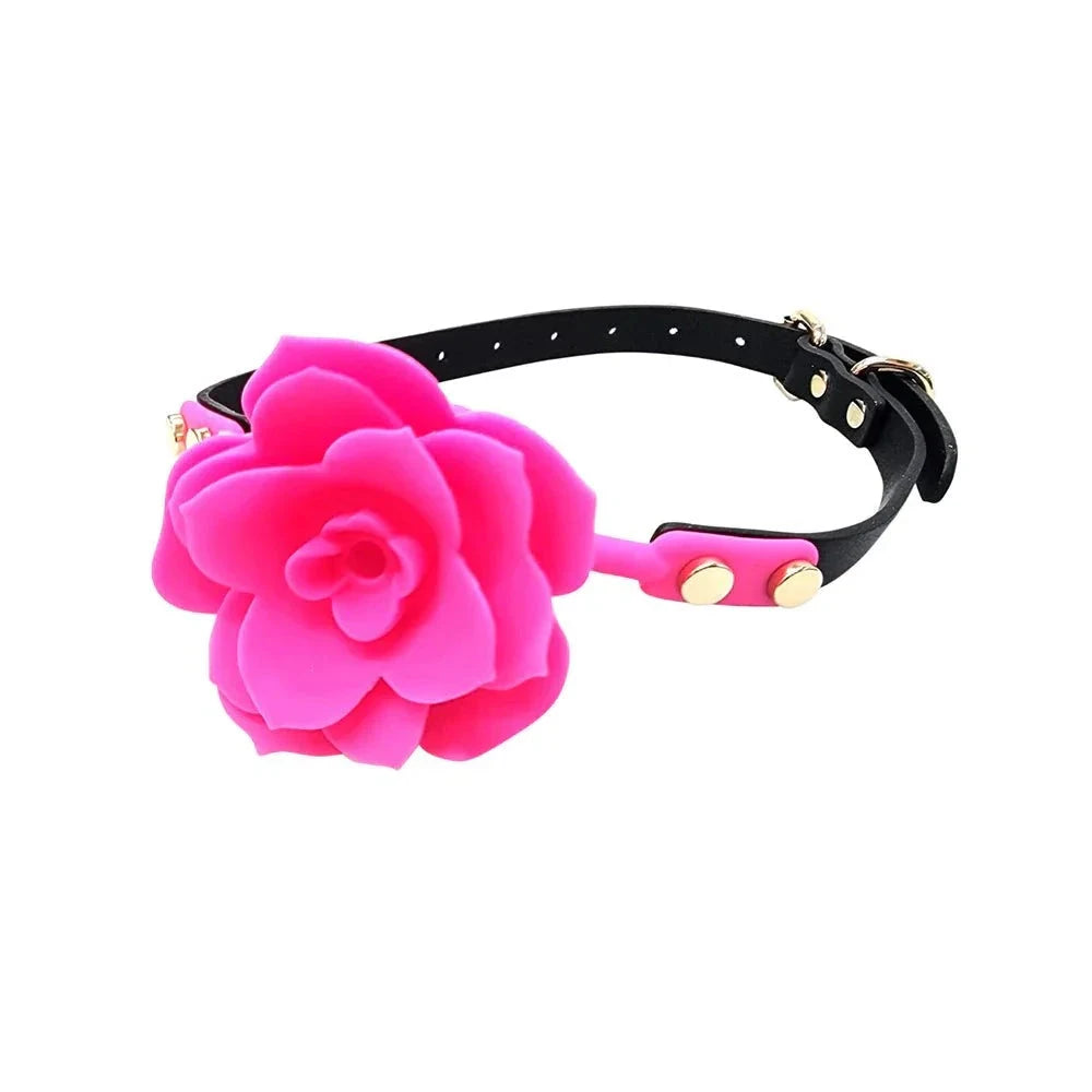 Ple'sur Flower Ball Gag Breathable Silicone Pink by Bondage & Fetish Toys