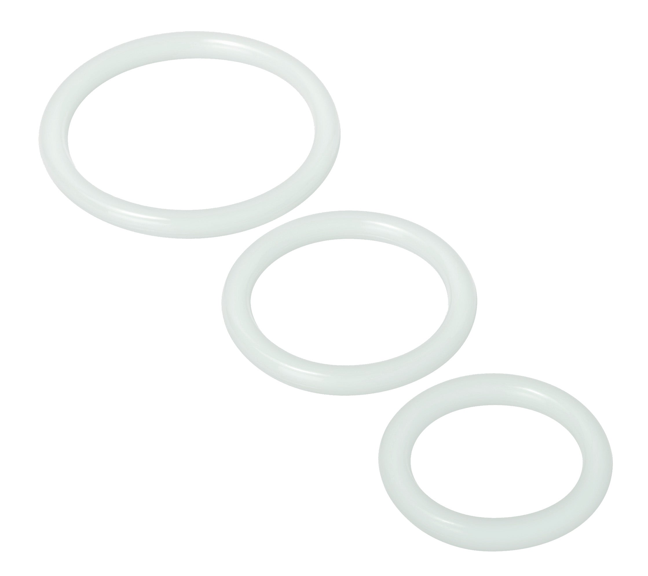 Trinity Silicone Cock Rings - Clear by Cock & Balls