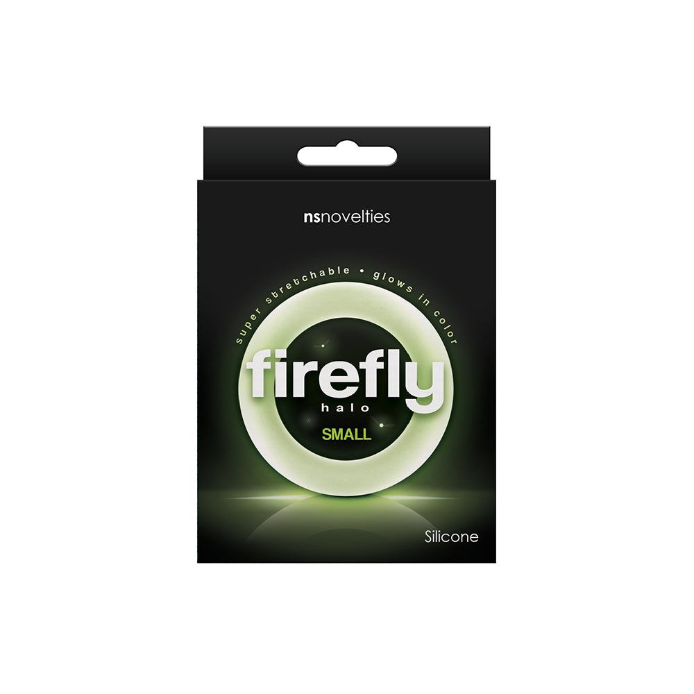 Firefly Halo Cock Ring Small Clear glow-in-the-dark soft silicone cock ring for enhanced performance