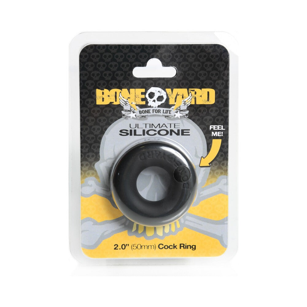 Boneyard Ultimate Silicone Cock Ring Black by Cock & Balls