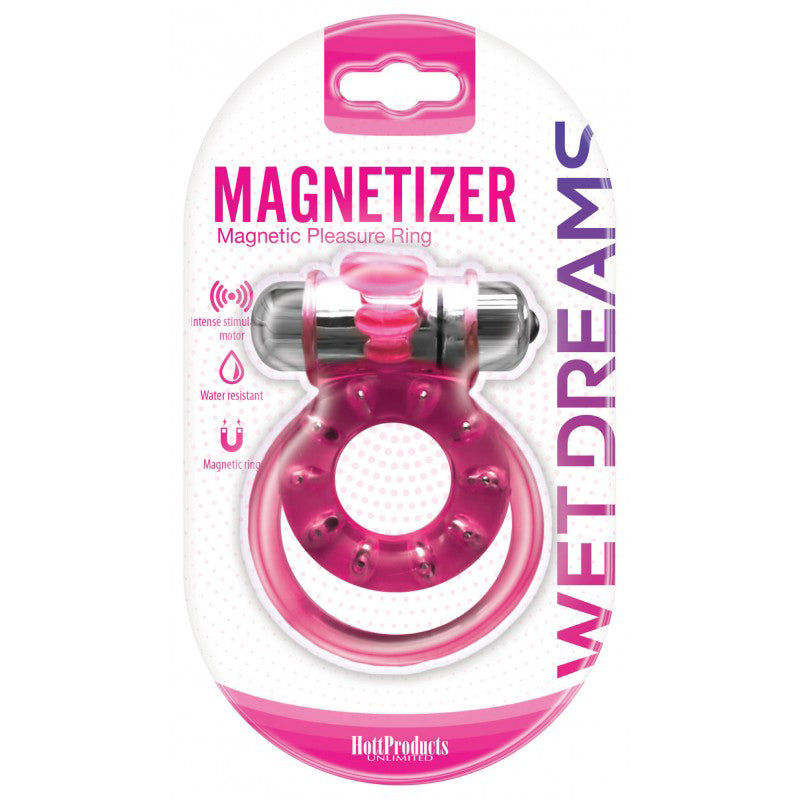 Magnetized Magnetic Cock Ring With Dual Straps And Bullet by Cock & Balls