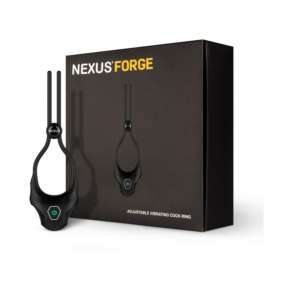 Nexus Forge Adjustable Vibrating Cock Ring Black by Cock & Balls