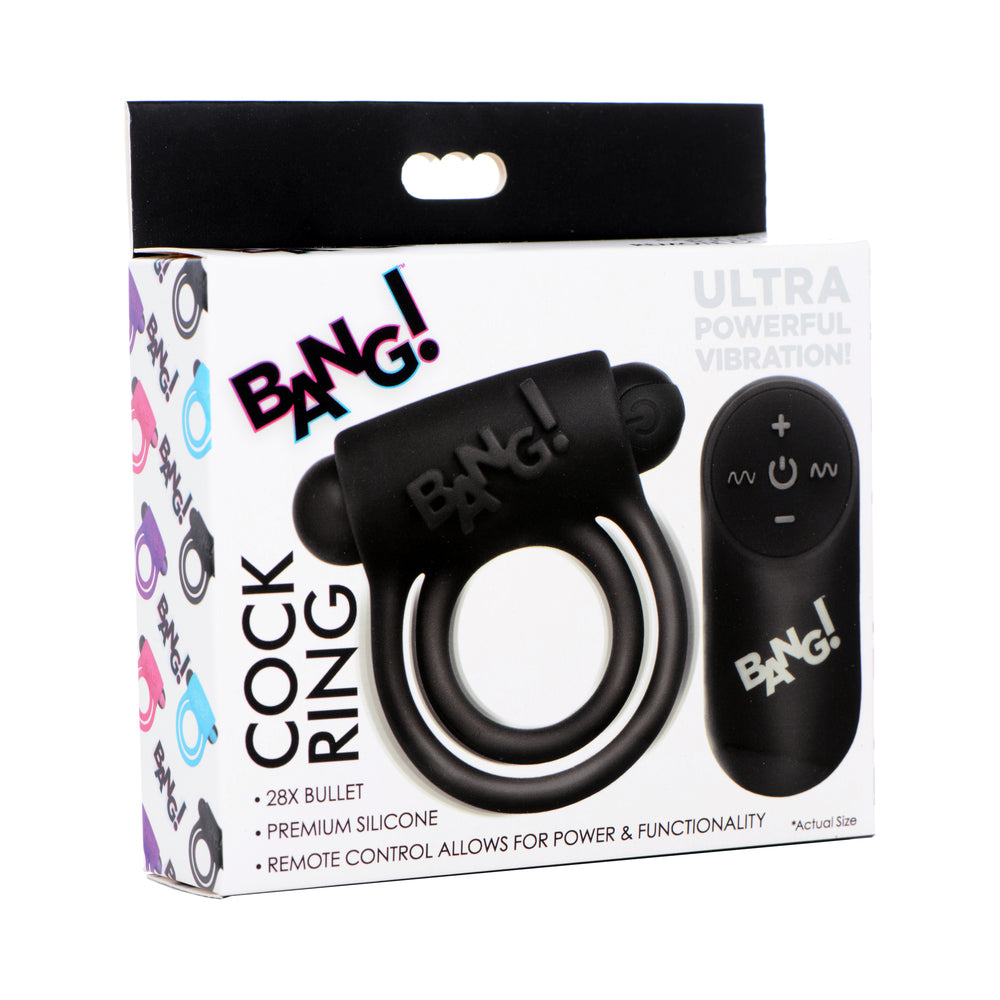 BANG! Silicone Cock Ring & Bullet with Remote Control for Hands-Free Pleasure by Cock & Balls