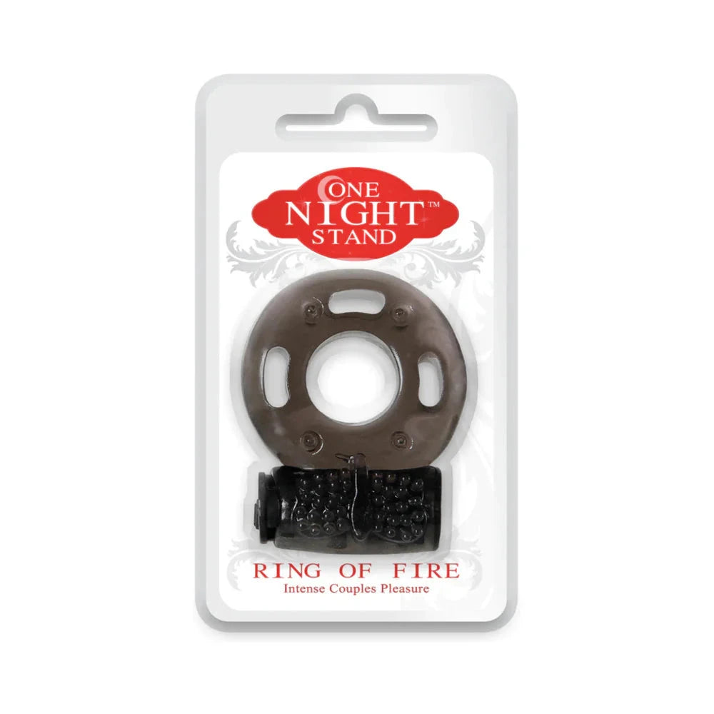 Evolved One Night Stand Ring of Fire Vibrating Cockring Smoke by Cock & Balls
