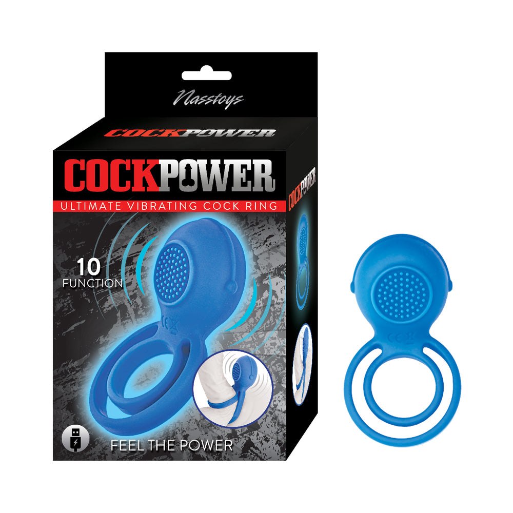 Cockpower Ultimate Vibrating Cockring Blue by Cock & Balls
