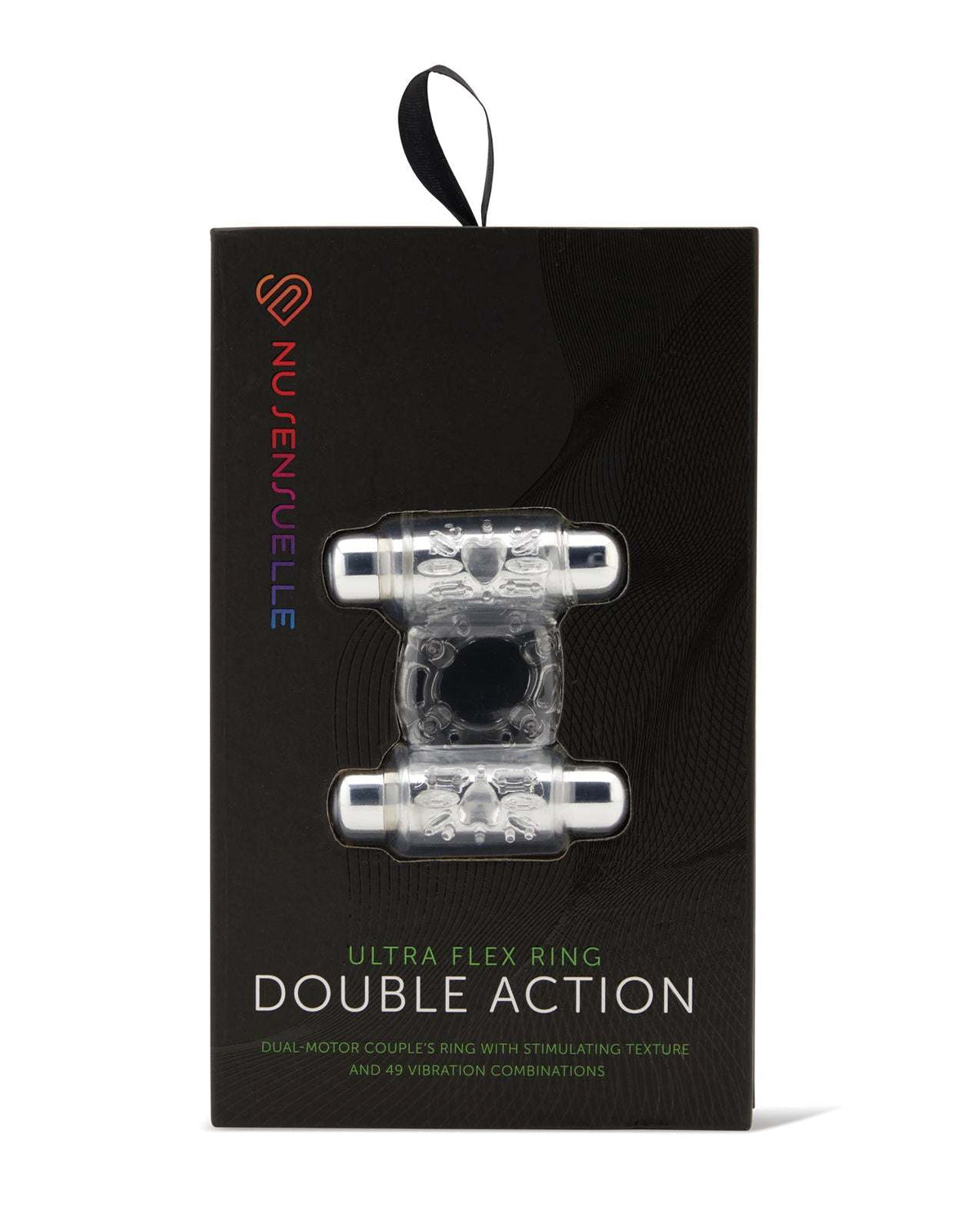 Nu Sensuelle Double Action Cockring 2x7 Function - Clear by Cock & Balls