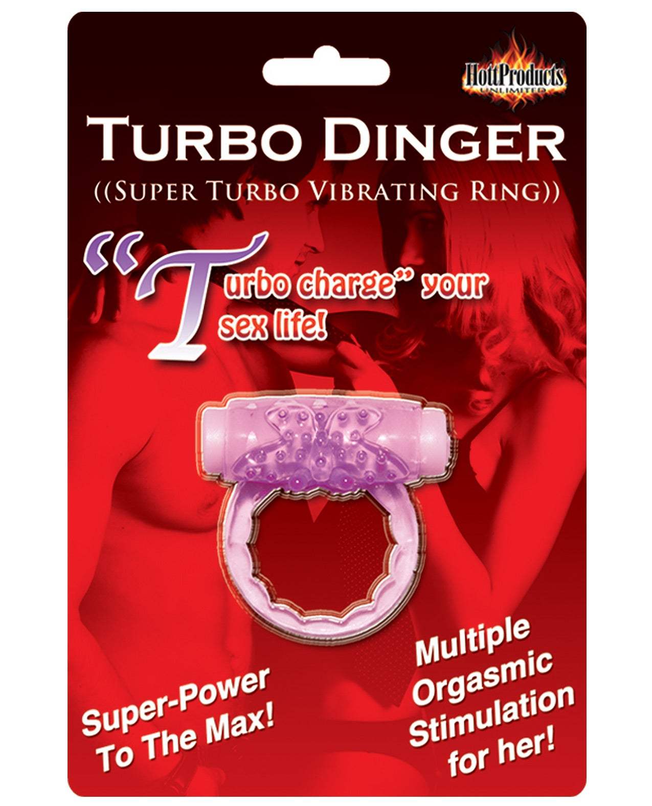 Humm Dinger Turbo Vibrating Cockring - Purple by Cock & Balls