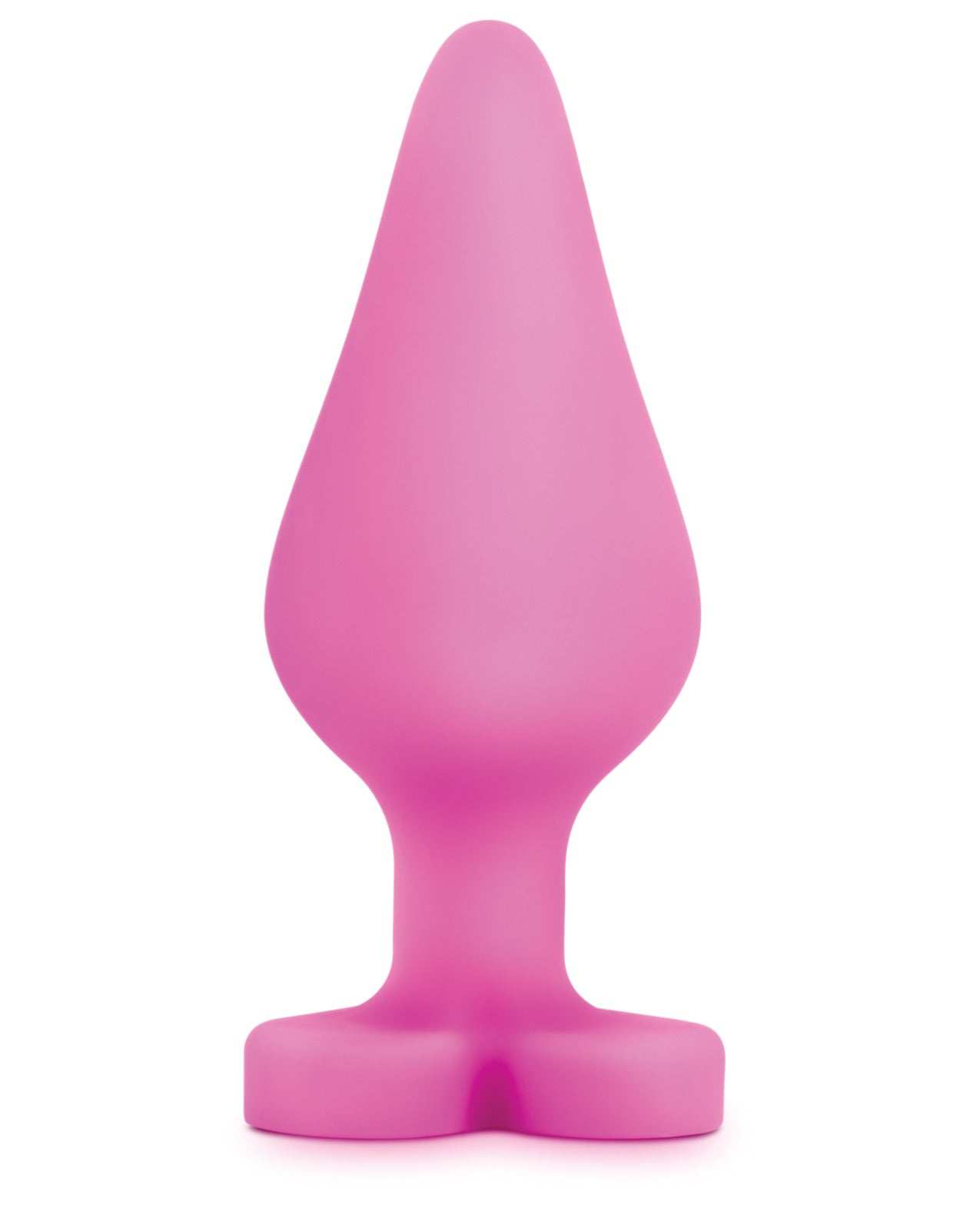 Blush Play With Me pink silicone heart-shaped base anal plug with Be Mine inscription