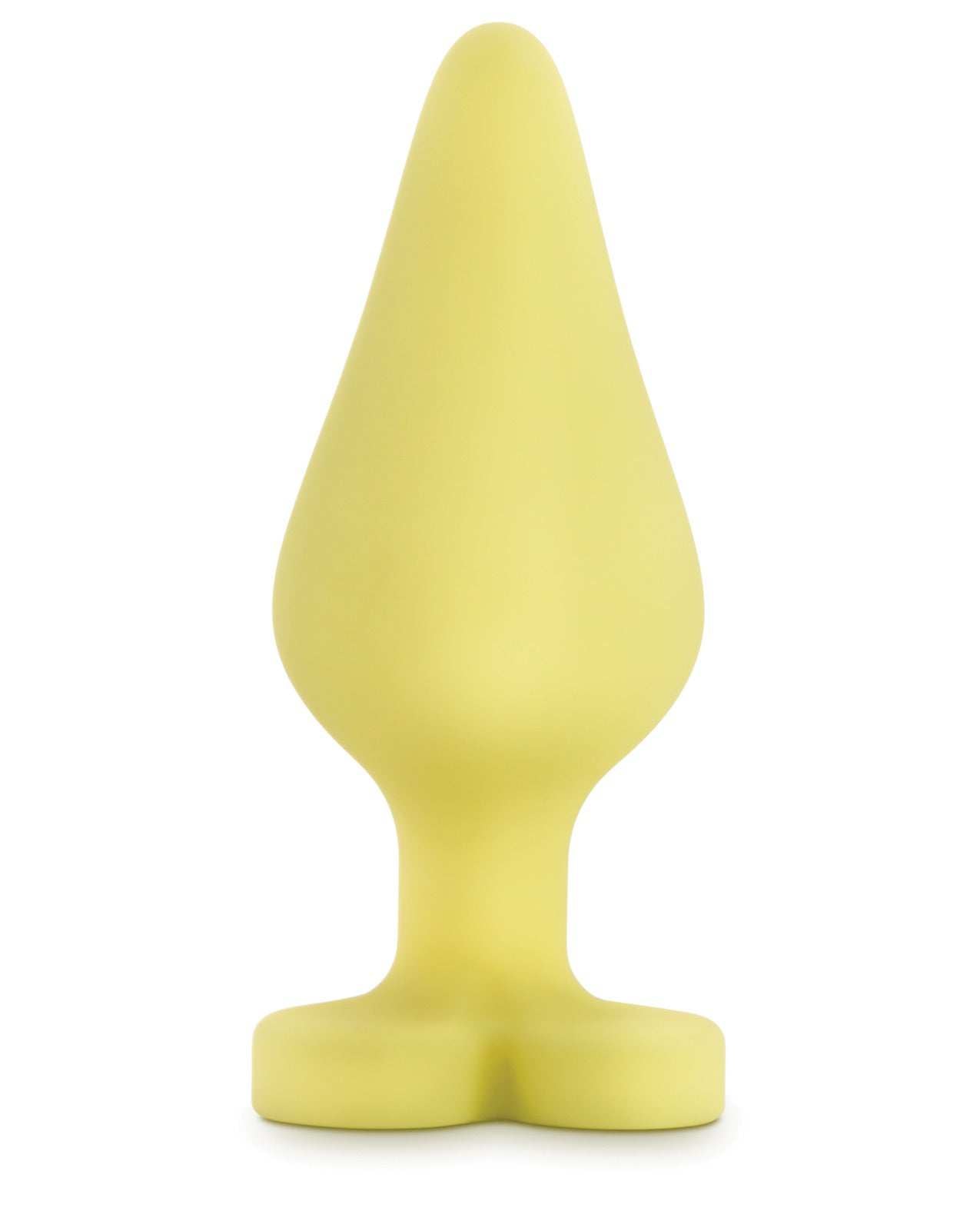 Blush Play With Me yellow silicone heart-shaped spank me butt plug with satin finish