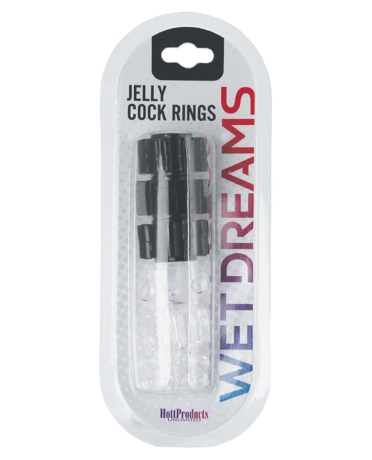 Hung Pleasure Stars Jelly Cock Rings - Black/Clear by Cock & Balls