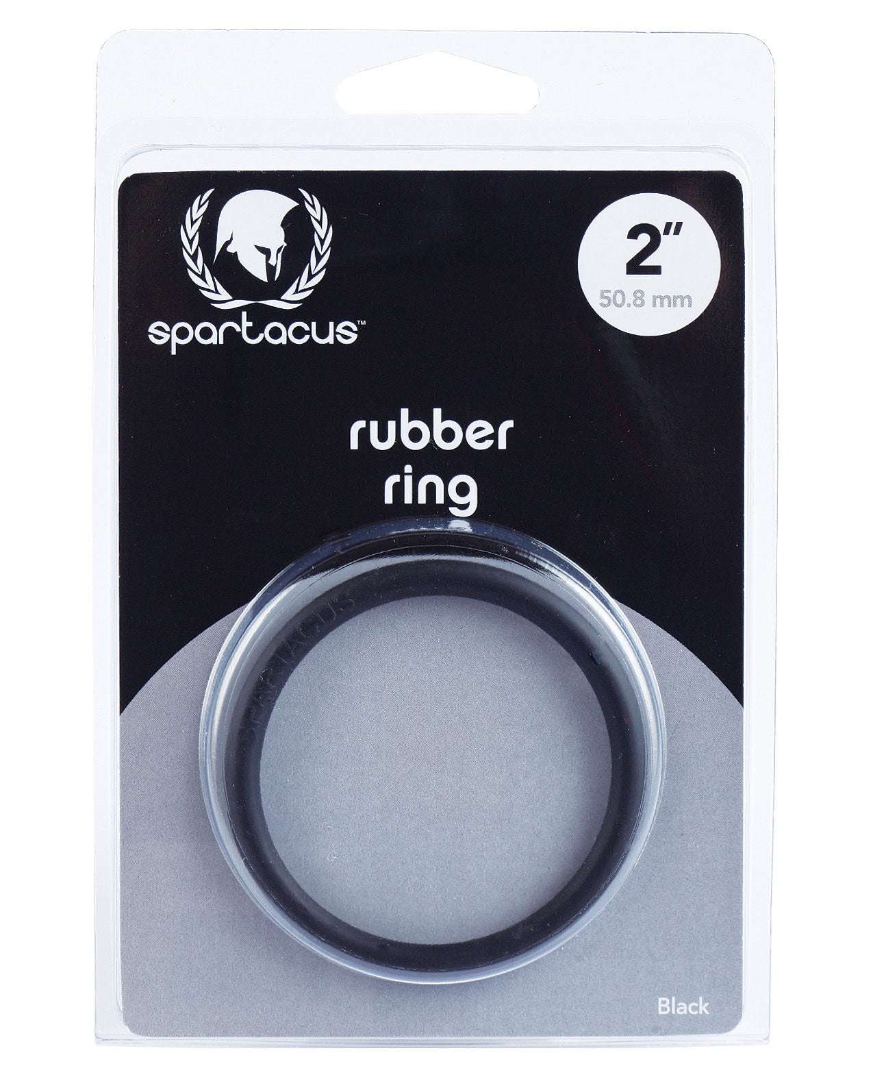 Spartacus 2 inch black rubber cock ring for prolonged erection and comfort