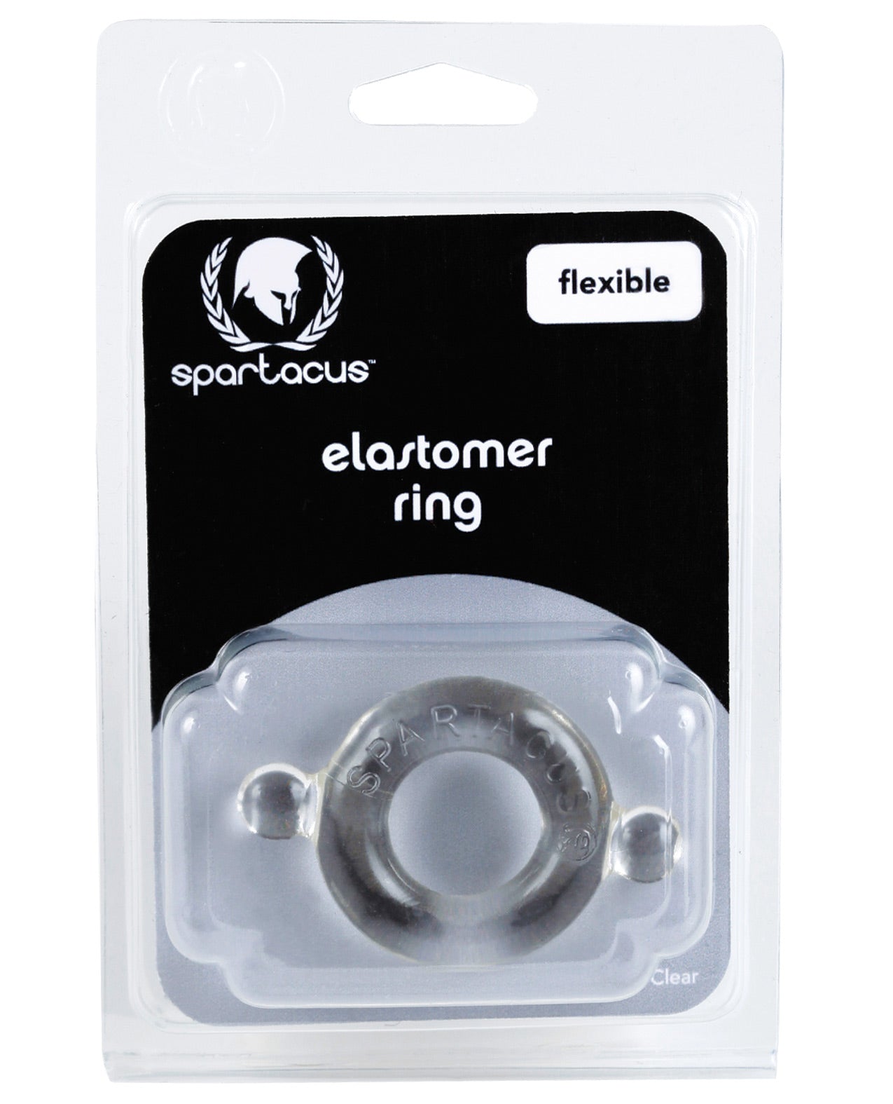 Spartacus Elastomer Cock Ring - Clear by Cock & Balls